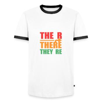 Ihre dort sind sie Grundschullehrer Gift - Männer Kontrast-T-Shirt - Weiß/Schwarz - Vorne - AI Model Female 172 light (172cm) & AI Model Male 178 dark (178cm)