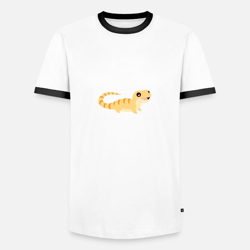 Sweet lizard - Men's Ringer Shirt - white/black