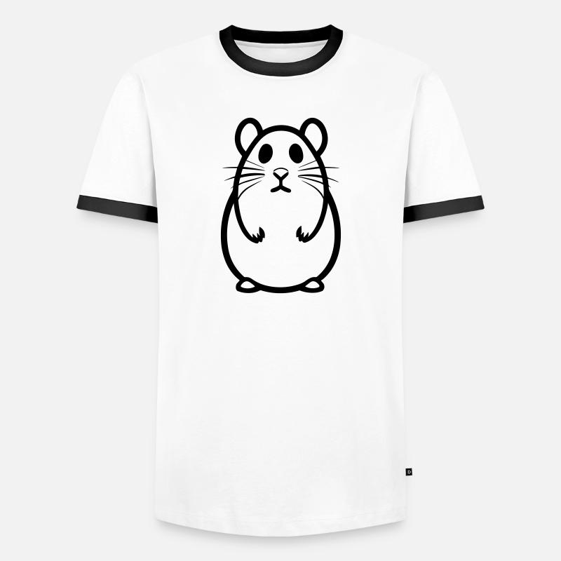 hamster - Men's Ringer Shirt - white/black