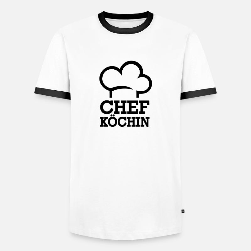 manager - Men's Ringer Shirt - white/black