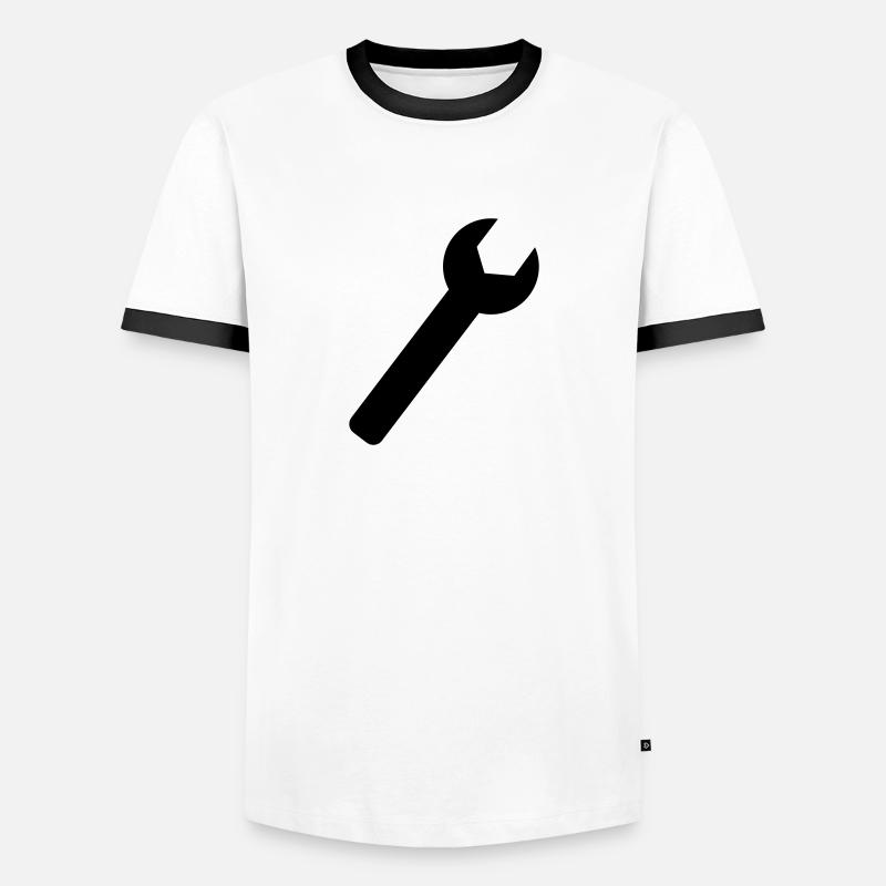 Wrench - Men's Ringer Shirt - white/black