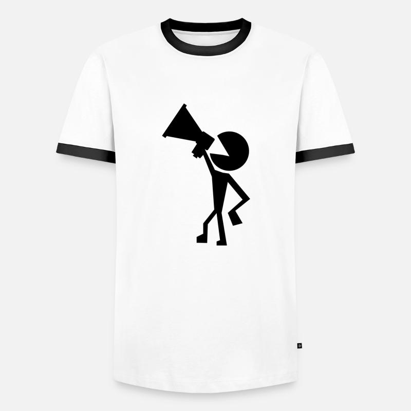 protester - Men's Ringer Shirt - white/black