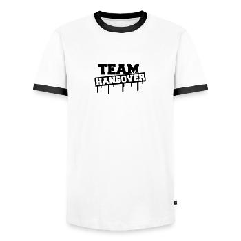 Team Hangover - Men's Ringer Shirt - white/black - Front - AI Model Female 172 light (172cm) & AI Model Male 178 dark (178cm)