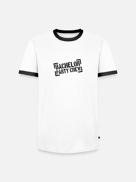 Bachelor Party Crew Stempel - Men's Ringer Shirt - white/black