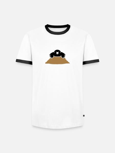 Mole - Men's Ringer Shirt - white/black