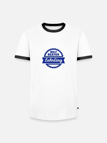 Lehrling - Männer Kontrast-T-Shirt - Weiß/Schwarz