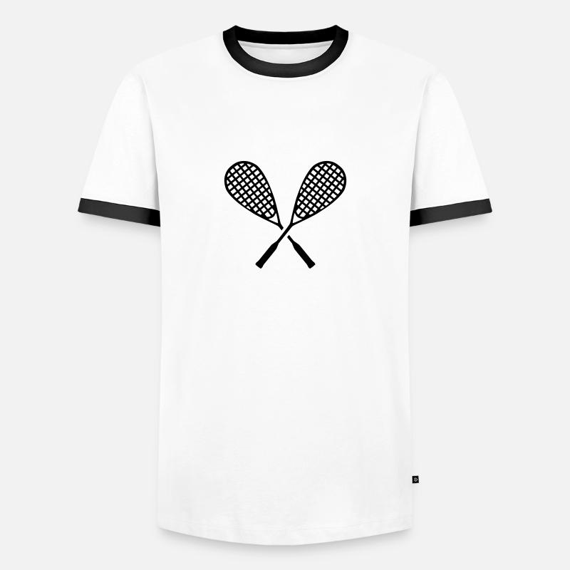 Squash - Men's Ringer Shirt - white/black