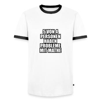 Mathe Mathematik - Männer Kontrast-T-Shirt - Weiß/Schwarz - Vorne - AI Model Female 172 light (172cm) & AI Model Male 178 dark (178cm)