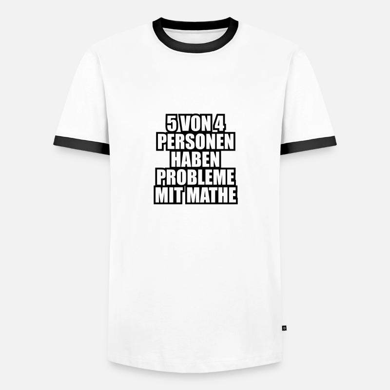 Mathe Mathematik - Männer Kontrast-T-Shirt - Weiß/Schwarz