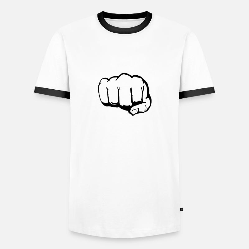 Faust (1c) - T-shirt contrasté Homme - blanc/noir