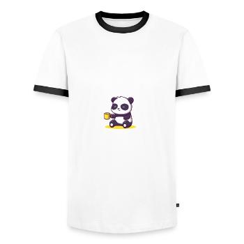 I'm sorry I sent you introverted sarkas - Men's Ringer Shirt - white/black - Front - AI Model Female 172 light (172cm) & AI Model Male 178 dark (178cm)