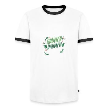 Green Thumb Crew Jardinier Jardinier Dire - T-shirt contrasté Homme - blanc/noir - Devant - AI Model Female 172 light (172cm) & AI Model Male 178 dark (178cm)