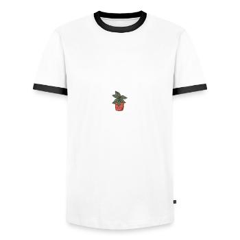 Pflanzen Liebe Herzschlag Gärtnerin Sprüche Damen - Männer Kontrast-T-Shirt - Weiß/Schwarz - Vorne - AI Model Female 172 light (172cm) & AI Model Male 178 dark (178cm)
