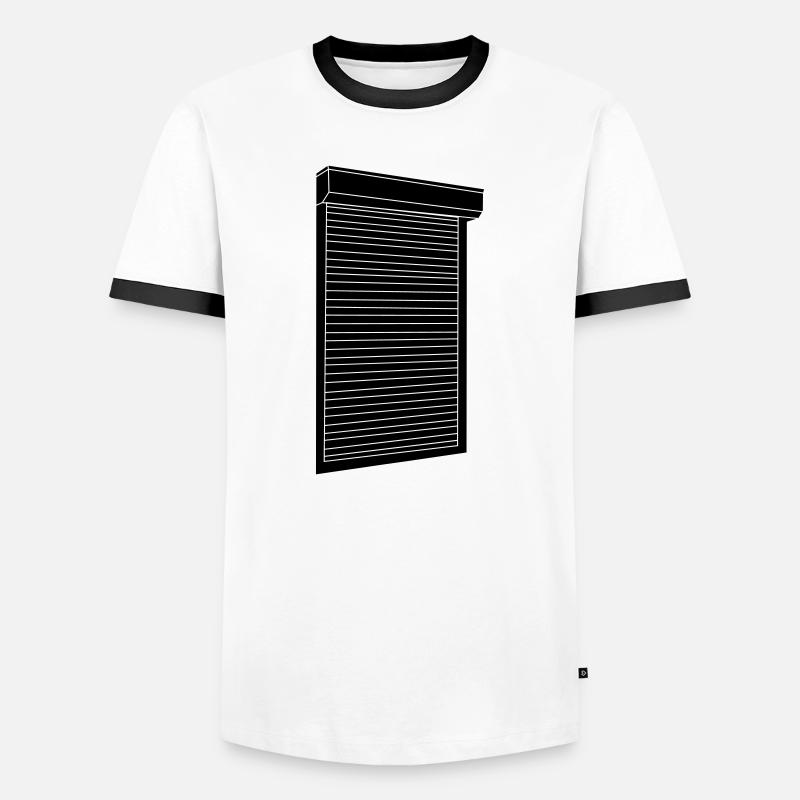 Rollläden - Männer Kontrast-T-Shirt - Weiß/Schwarz