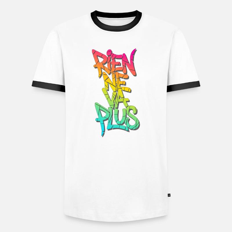 Rien ne va plus - Männer Kontrast-T-Shirt - Weiß/Schwarz