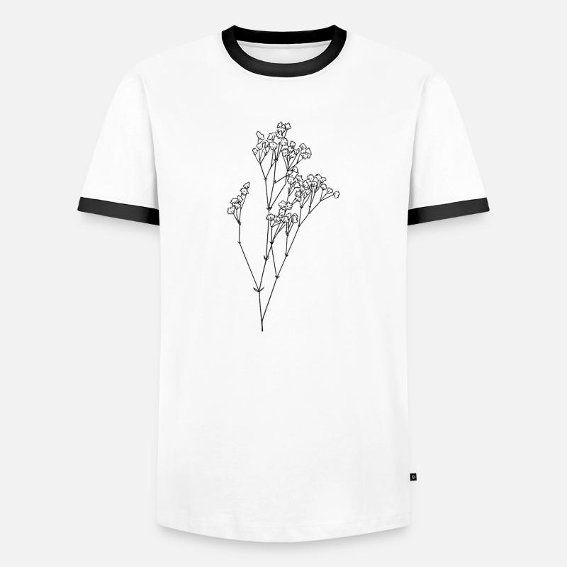 Delicate baby's breath - Men's Ringer Shirt - white/black
