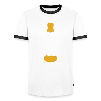 Les bonnes personnes boivent de la bonne bière - T-shirt contrasté Homme - blanc/noir - Devant - AI Model Female 172 light (172cm) & AI Model Male 178 dark (178cm)