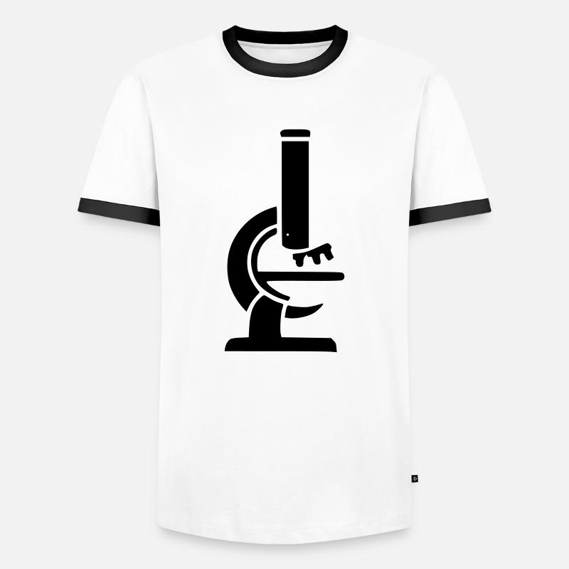 Microscope - Men's Ringer Shirt - white/black