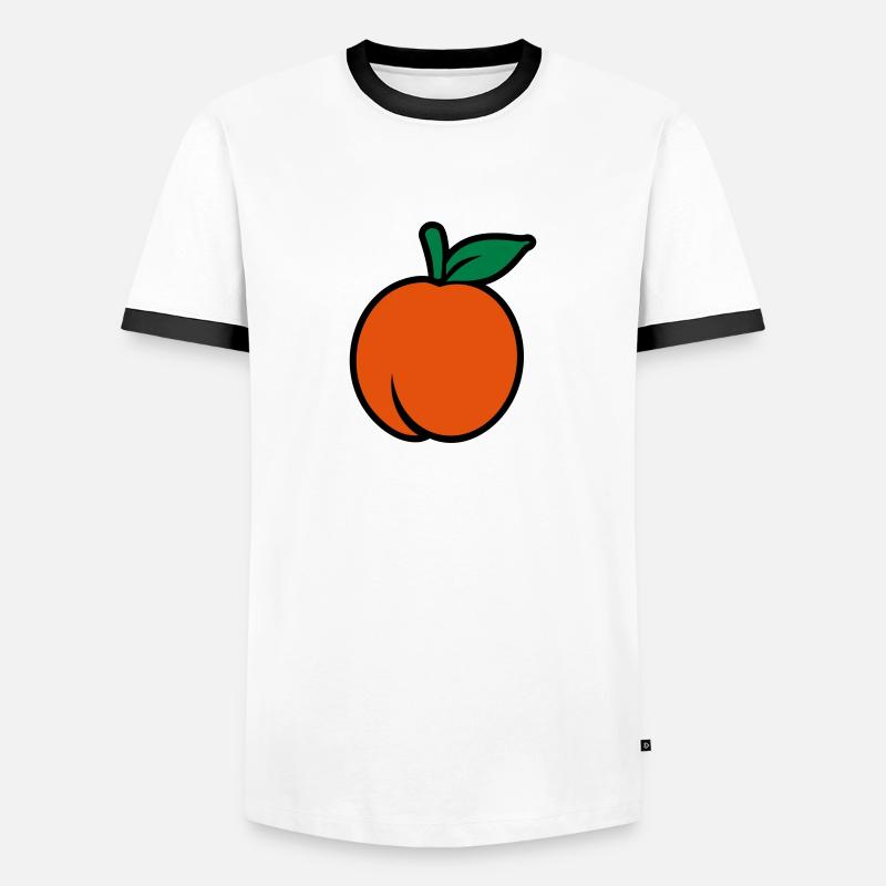 Nectarine - Men's Ringer Shirt - white/black