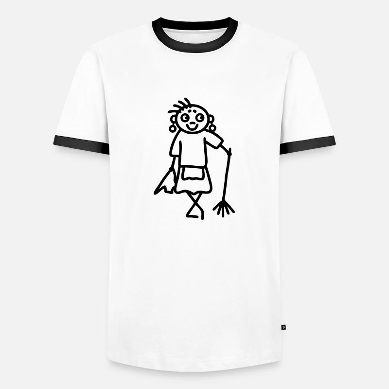 Putzhilfe - Männer Kontrast-T-Shirt - Weiß/Schwarz
