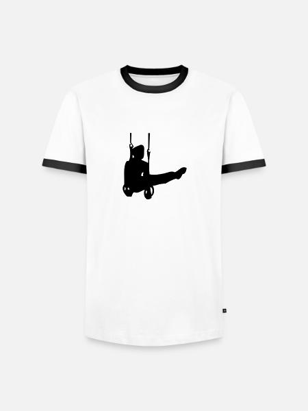 Ringe Turner - Männer Kontrast-T-Shirt - Weiß/Schwarz