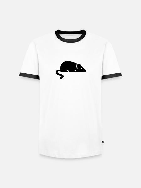 Mouse - Men's Ringer Shirt - white/black
