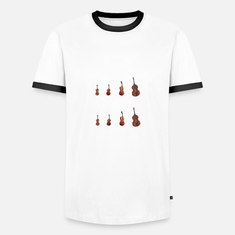String Section-Stadt Dirigent Geschenk - Männer Kontrast-T-Shirt - Weiß/Schwarz