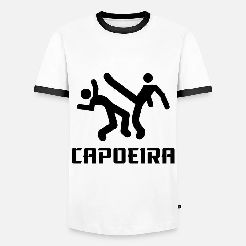 Capoeira - Männer Kontrast-T-Shirt - Weiß/Schwarz