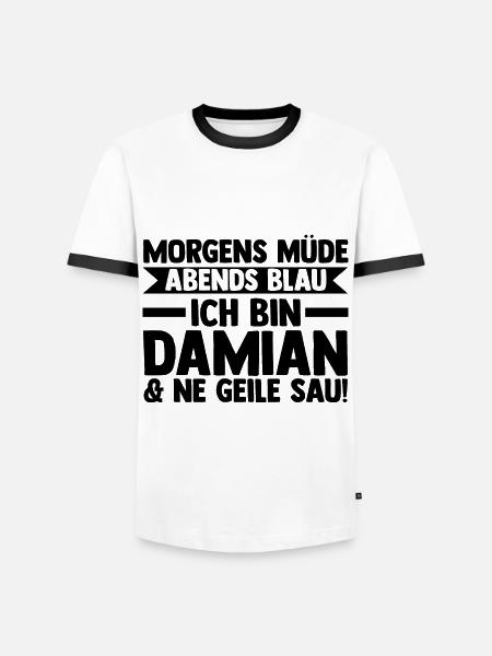Vorname Damian - Männer Kontrast-T-Shirt - 