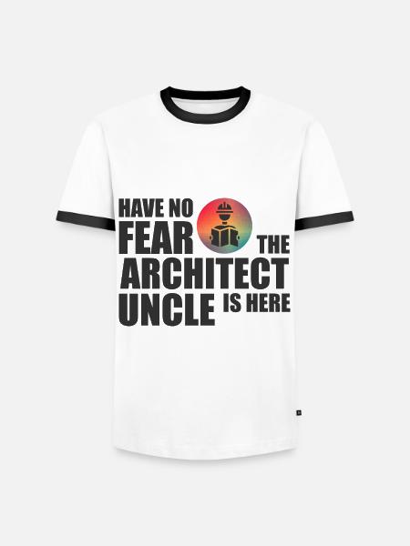 Der Architekt Onkel - Männer Kontrast-T-Shirt - Weiß/Schwarz