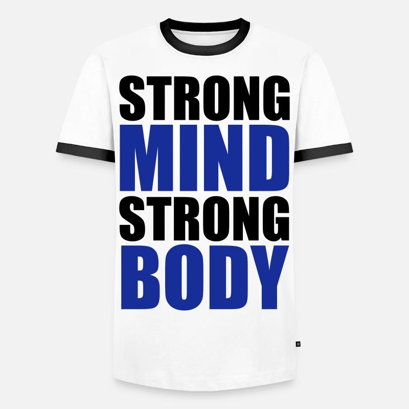 Strong - Men's Ringer Shirt - white/black