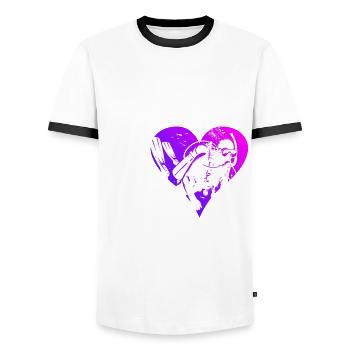 Scuba Taucher Diver Taucher Free Dive Diving - Men's Ringer Shirt - white/black - Front - AI Model Female 172 light (172cm) & AI Model Male 178 dark (178cm)
