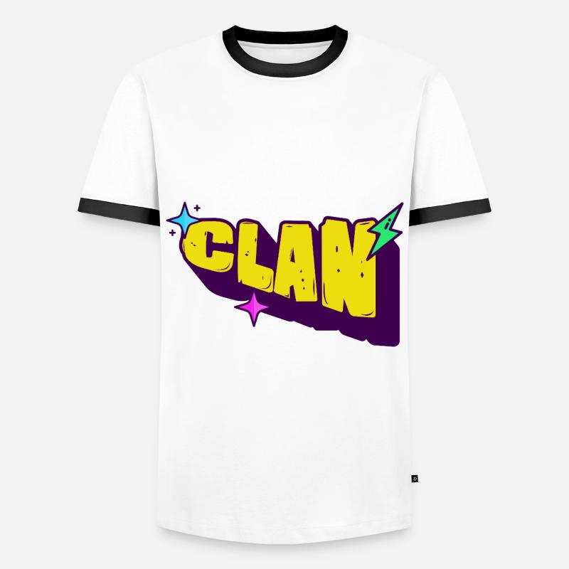 Clan - Men's Ringer Shirt - white/black