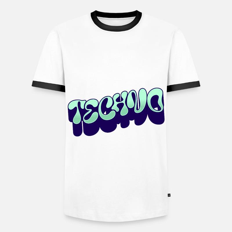 Techno - Men's Ringer Shirt - white/black