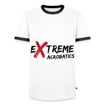 Extreme Acrobatics Gymnast Gymnastics Acrobat Acro - Männer Kontrast-T-Shirt - Weiß/Schwarz - Vorne - AI Model Female 172 light (172cm) & AI Model Male 178 dark (178cm)