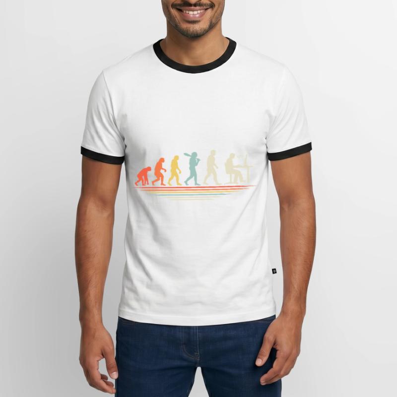 Coffee Coding Evolution Coder Developer Nerd Coffe Men's Ringer Shirt
