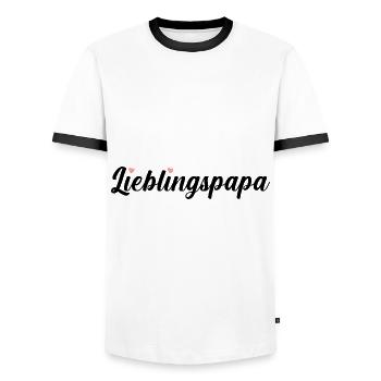 Father Best Dad - Men's Ringer Shirt - white/black - Front - AI Model Female 172 light (172cm) & AI Model Male 178 dark (178cm)