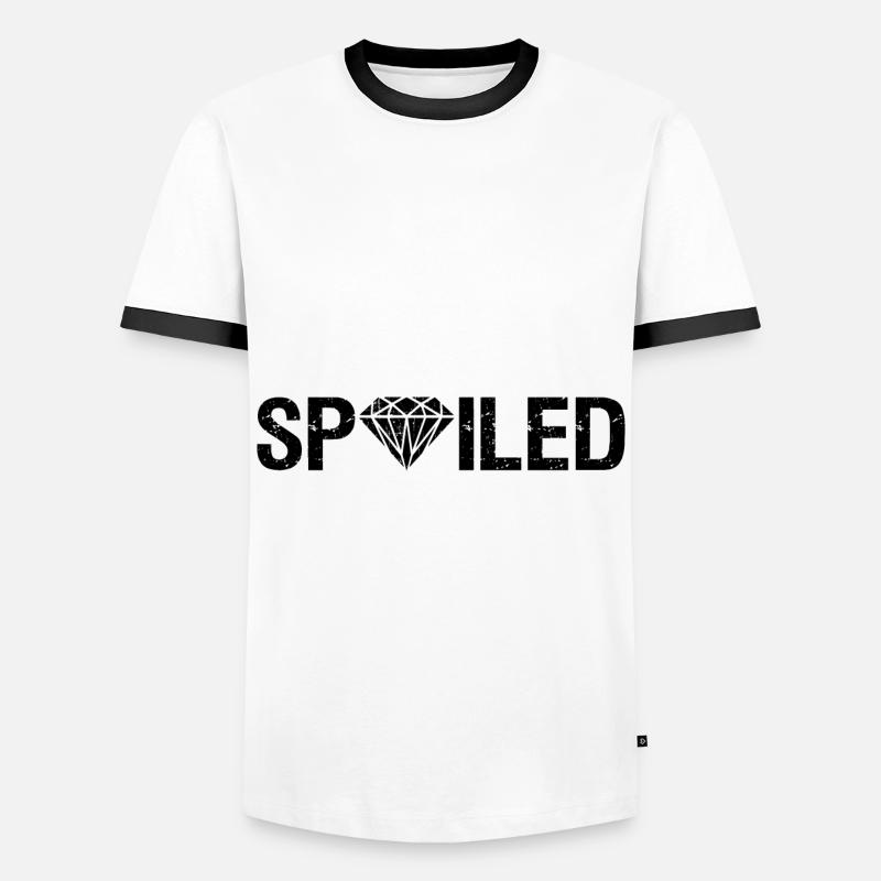 Spoiled Diamant - Männer Kontrast-T-Shirt - Weiß/Schwarz