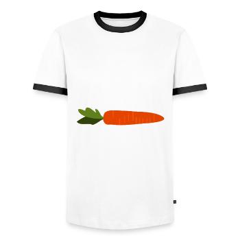 Jebote Karotte Jugo Balkan Kroatien Jugoslawien - Männer Kontrast-T-Shirt - Weiß/Schwarz - Vorne - AI Model Female 172 light (172cm) & AI Model Male 178 dark (178cm)