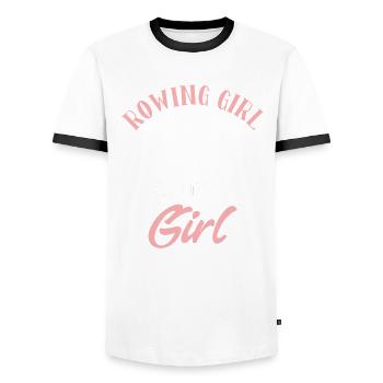 Rowing rowing rowing rowing club rowing boat sport - Men's Ringer Shirt - white/black - Front - AI Model Female 172 light (172cm) & AI Model Male 178 dark (178cm)