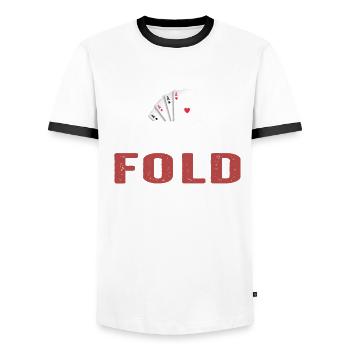 Poker Poker Poker Cartes Jeu Cartes - T-shirt contrasté Homme - blanc/noir - Devant - AI Model Female 172 light (172cm) & AI Model Male 178 dark (178cm)