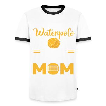 Waterpolo Schwimmen Wassersport Wasserball Trainer - Männer Kontrast-T-Shirt - Weiß/Schwarz - Vorne - AI Model Female 172 light (172cm) & AI Model Male 178 dark (178cm)