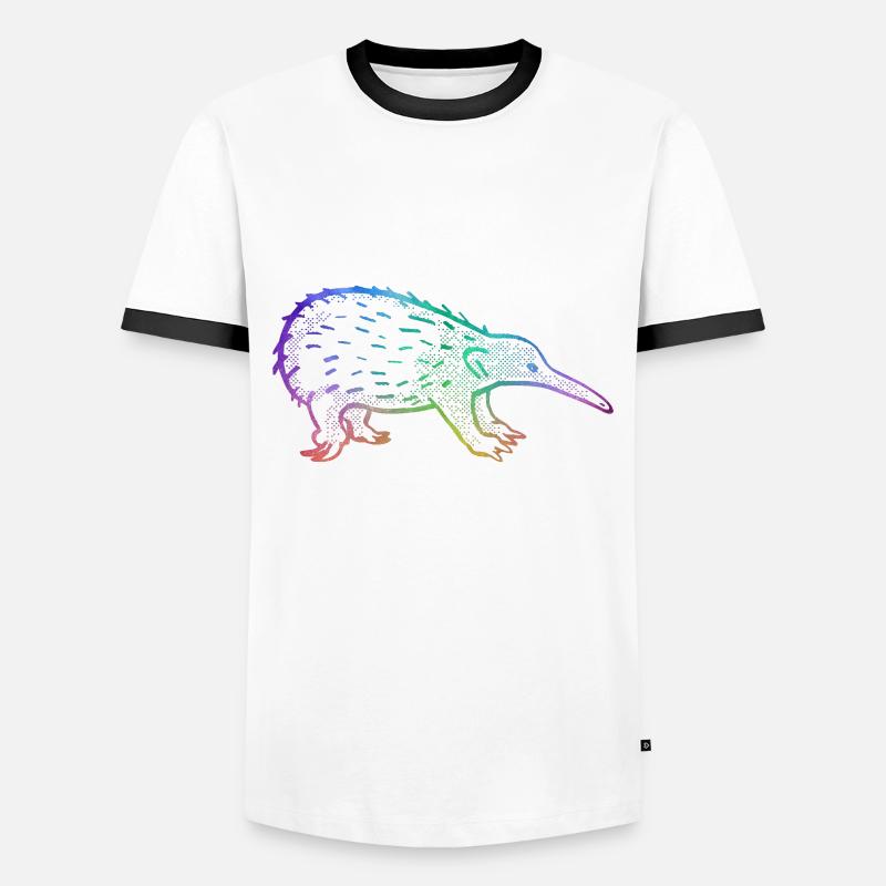 Short-beaked Echidna Australia - Men's Ringer Shirt - white/black