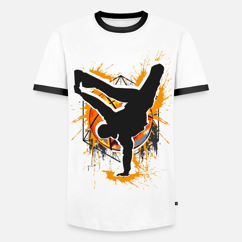 Breakdance - Breakdancer - Breakdancing - Bboy - Men's Ringer Shirt - white/black