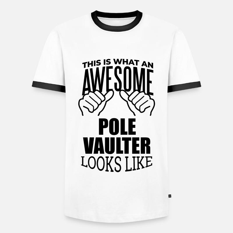 Pole Vaulting - Men's Ringer Shirt - white/black