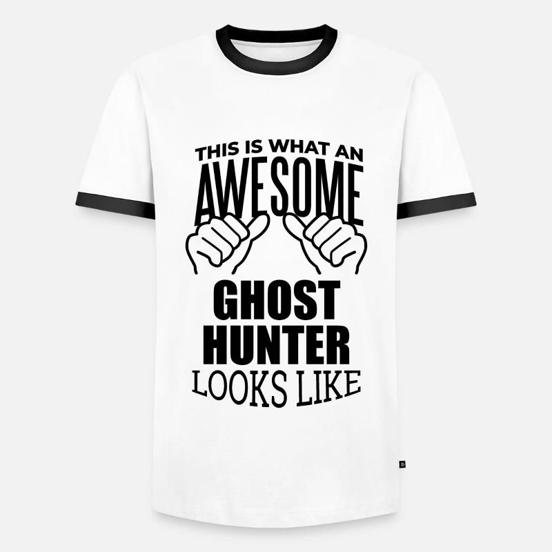 Ghost Hunter - Men's Ringer Shirt - white/black