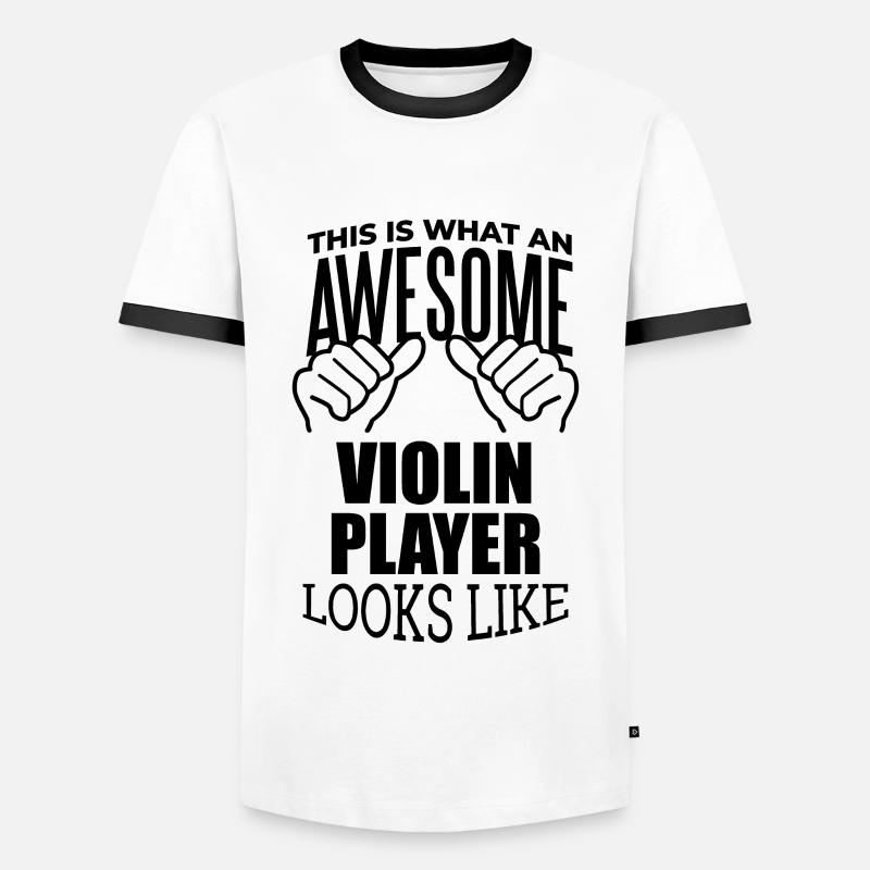 Violin - Men's Ringer Shirt - white/black