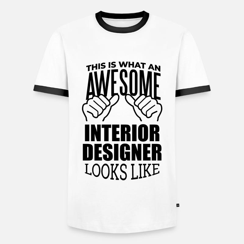Interior Designer - Men's Ringer Shirt - white/black