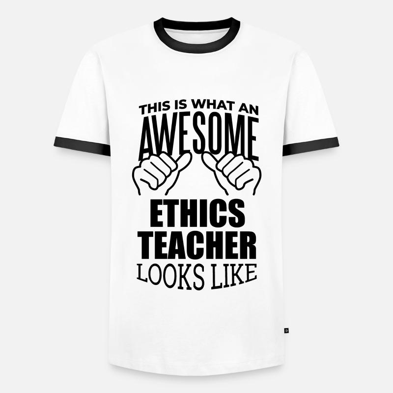 Ethics - Men's Ringer Shirt - white/black