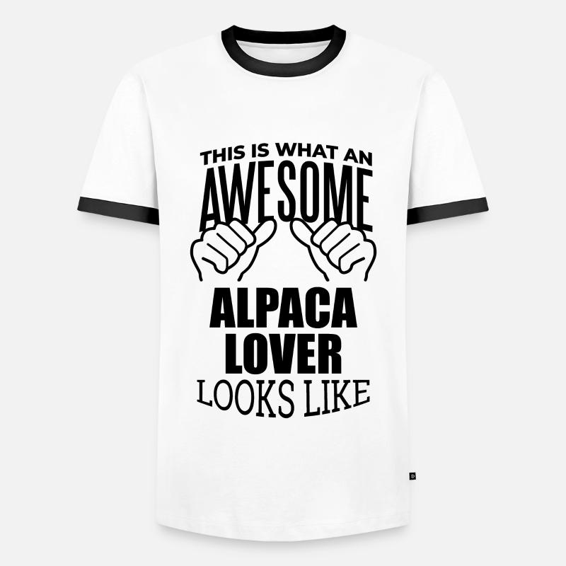 Alpaca - Men's Ringer Shirt - white/black